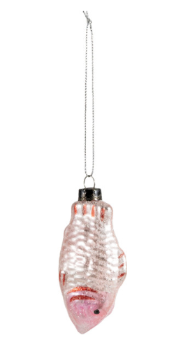 Hand-Painted Mercury Glass Fish Ornament
