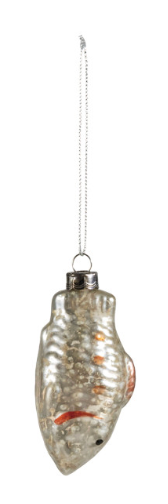 Hand-Painted Mercury Glass Fish Ornament
