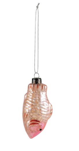 Hand-Painted Mercury Glass Fish Ornament