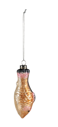 Hand-Painted Mercury Glass Fish Ornament