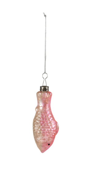 Hand-Painted Mercury Glass Fish Ornament
