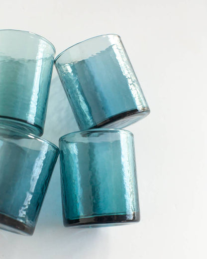 Handblown Hammered Glasses