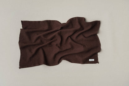 Quick Dry Soft Waffle Cotton Bath Towel | Umber Brown
