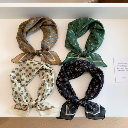 Bohemia Tropical Floral botanical square scarf bandana