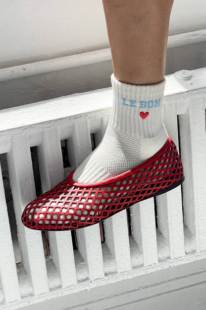 Embroidered Crew Socks