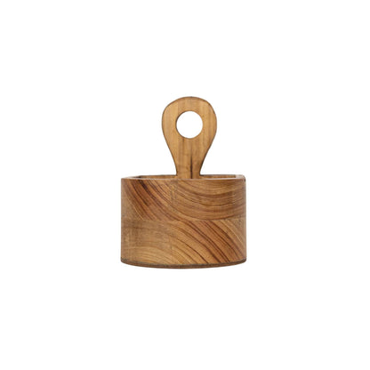 Yuma Slotted Oval Caddy Natural Wood