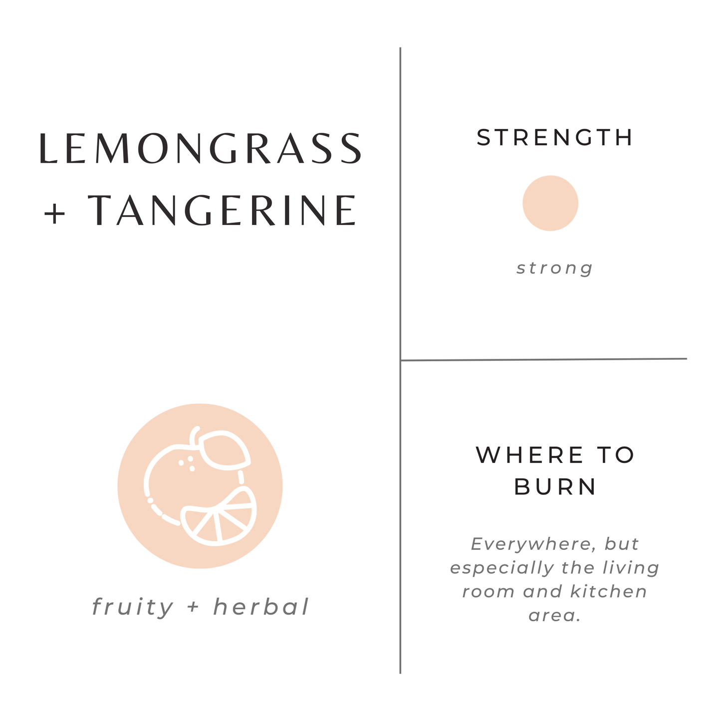 Lemongrass + Tangerine Frosted Candle