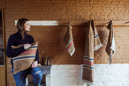 The Belgian Pillow in Camp Stripe