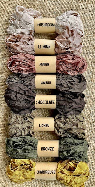 Crinkled Ribbon Assorted Taupes