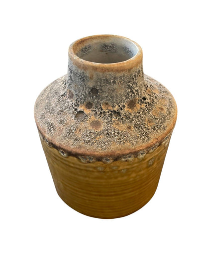 Ceramic Vase - Antique Yellow 5.4"x5.4"x6.5"