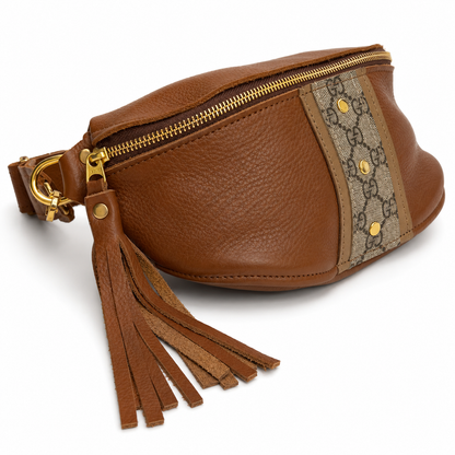 Britt Belt Bag In Sienna Leather | Upcycled GG (Limited Edition)