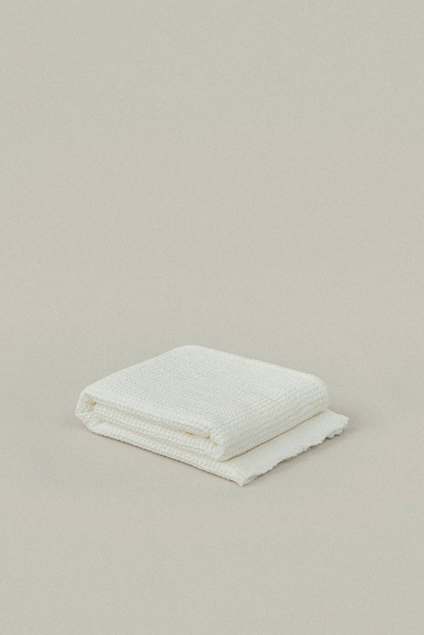 Quick Dry Soft Waffle Cotton Bath Towel | Soft White