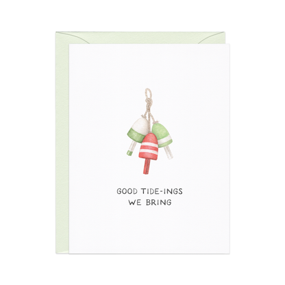 Good Tidings — Nautical / Coastal Buoys Christmas Card