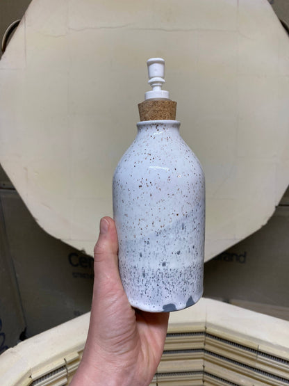 Speckled White AND Gray Soap Dispenser