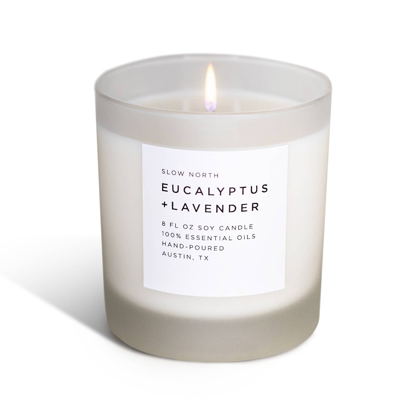 Eucalyptus + Lavender Frosted Soy Candle