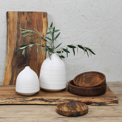 Bisque White Vase- S