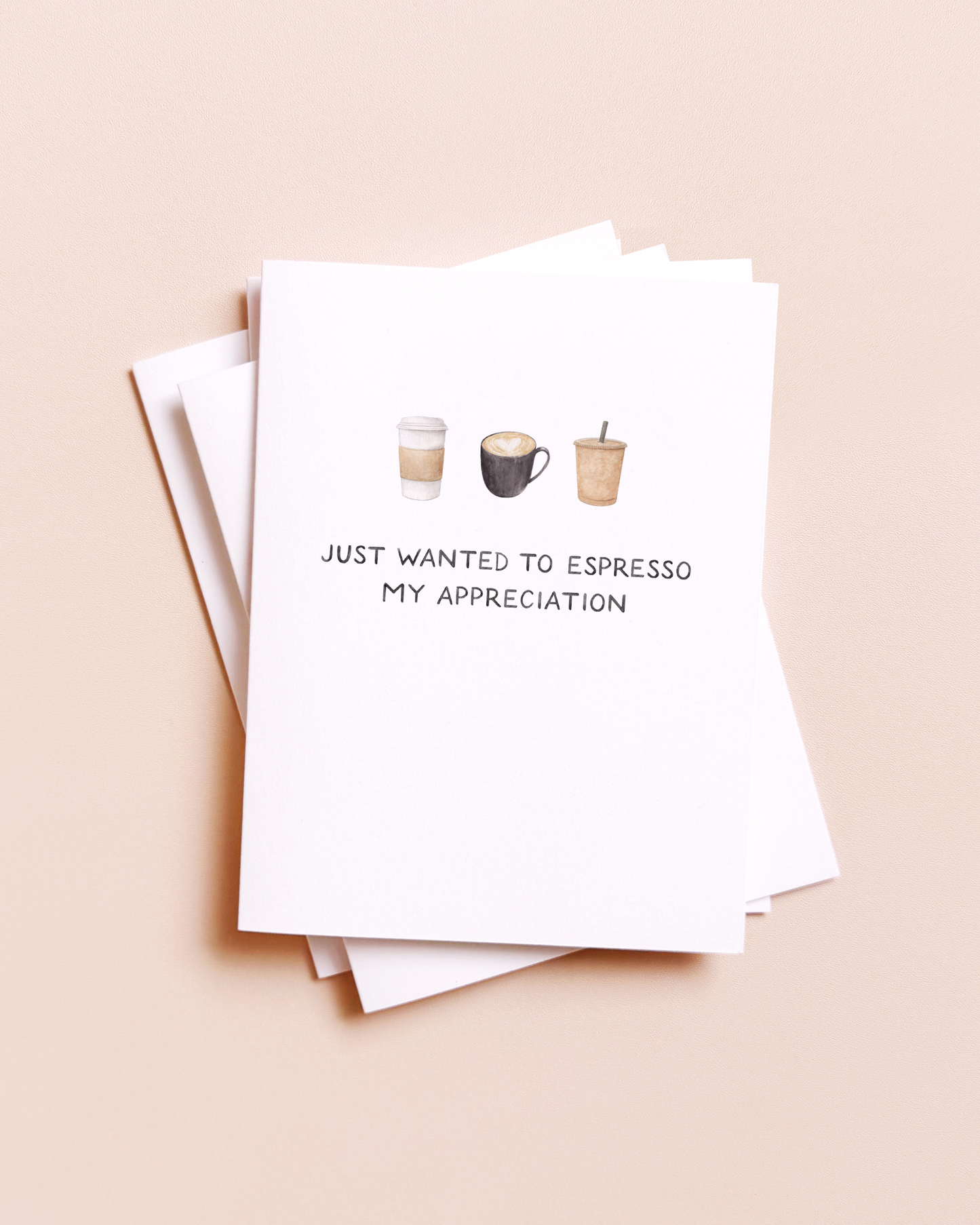 Espresso My Appreciation — Coffee Pun Thanks Card