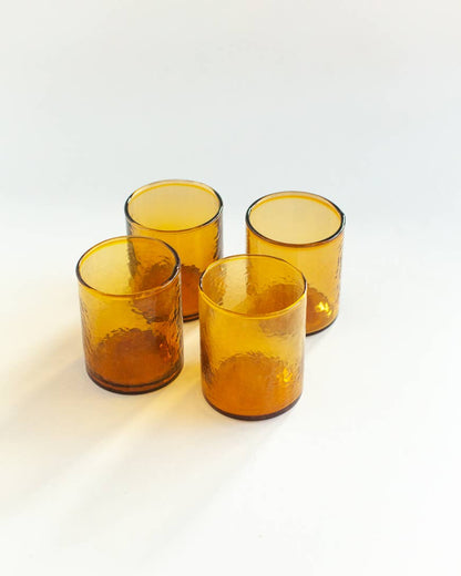 Handblown Hammered Glasses