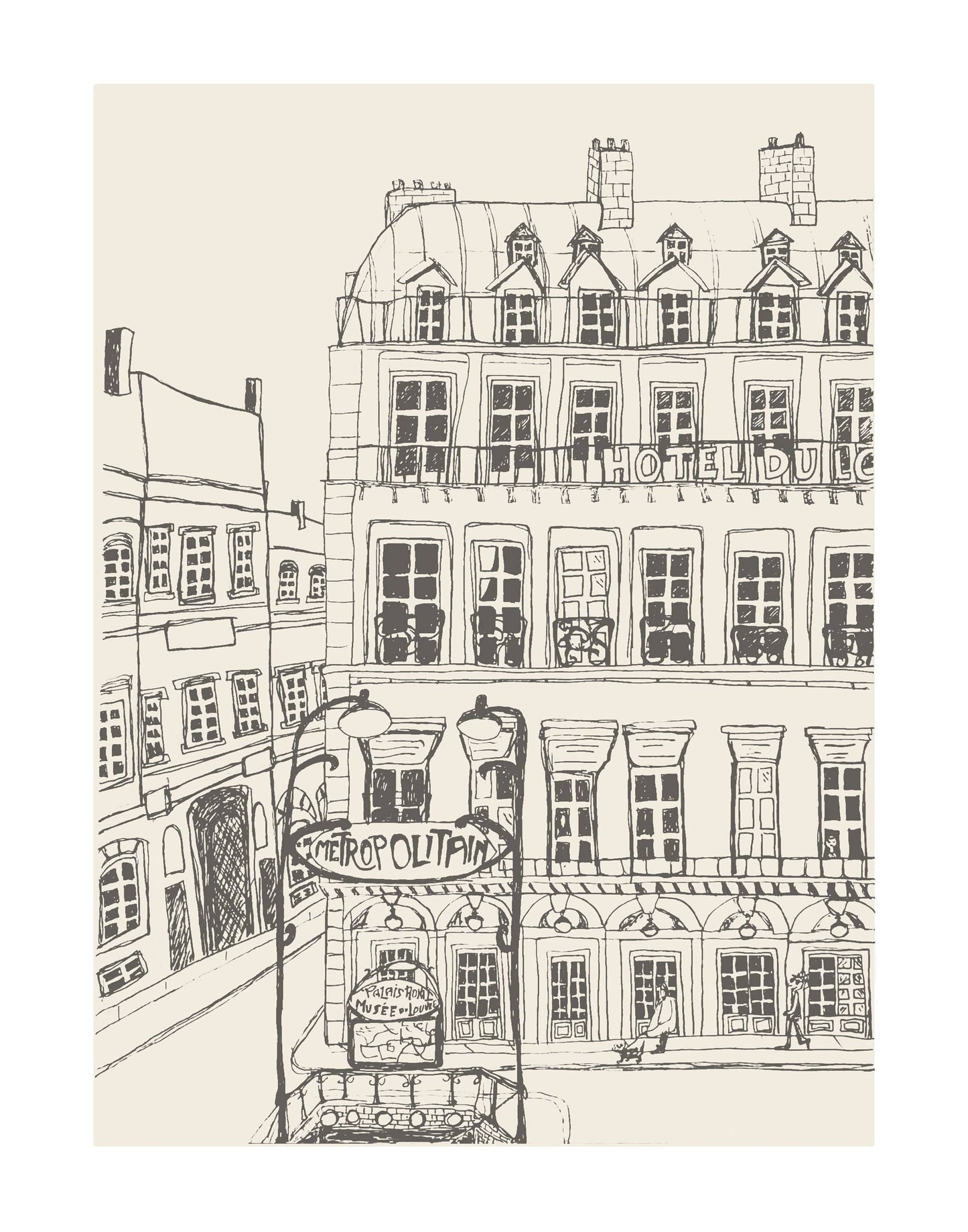 Hotel Du Louvre, Giclée Fine Art Print