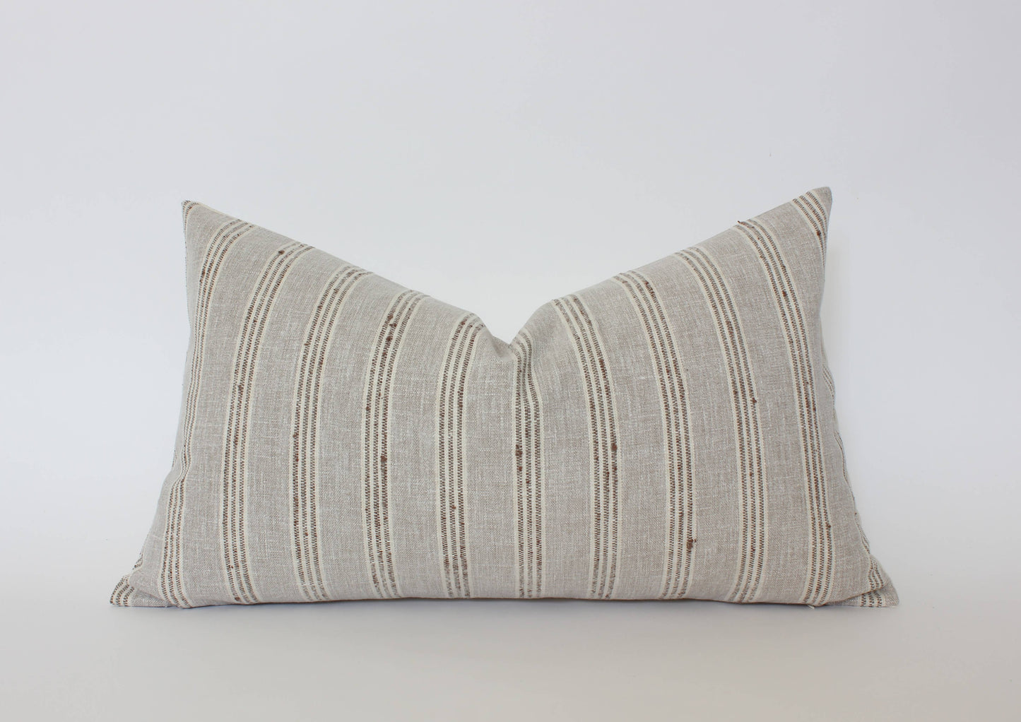Neutral Striped Throw Pillow Cover | Landyn