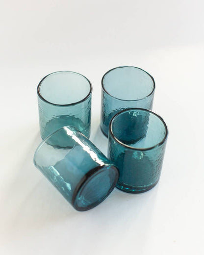 Handblown Hammered Glasses