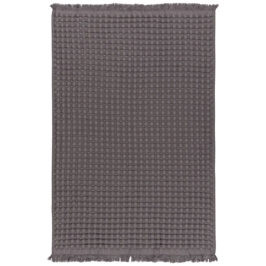 Charcoal Organic Cotton Waffle Hand Towel