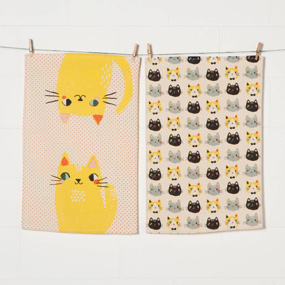 Meow Meow Cats Kitchen Towel Set of 2