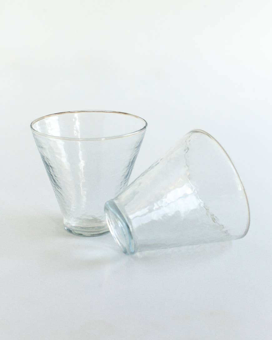 Handblown Hammered Glass Dessert Cup