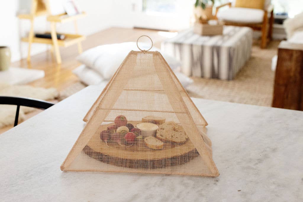 Handmade Collapsible Woven Food Tent | Rose | Small | Indiv