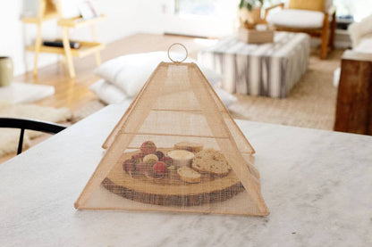 Handmade Collapsible Woven Food Tent | Rose | Small | Indiv