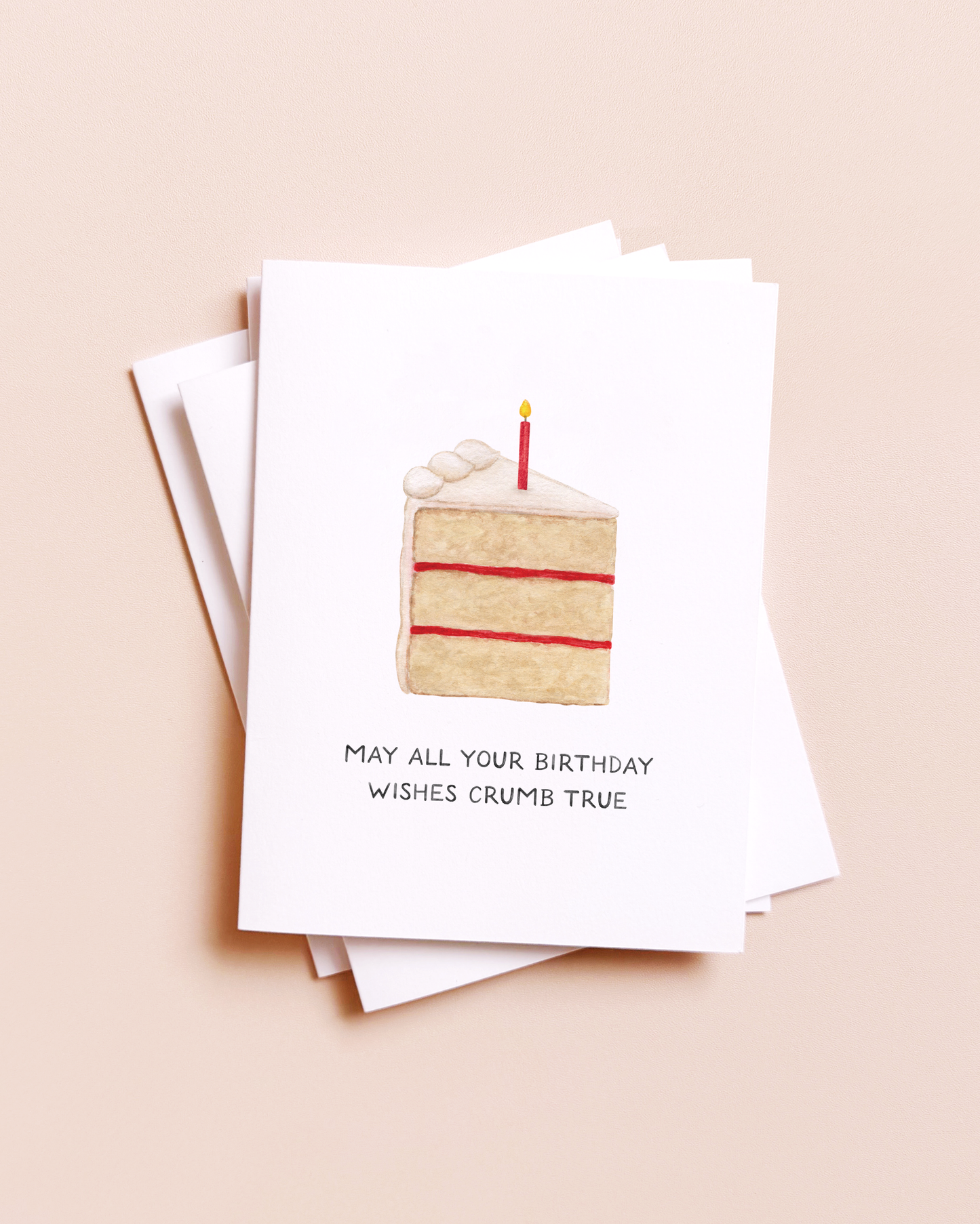 All Your Wishes Come True — Funny Cake Slice Birthday Card