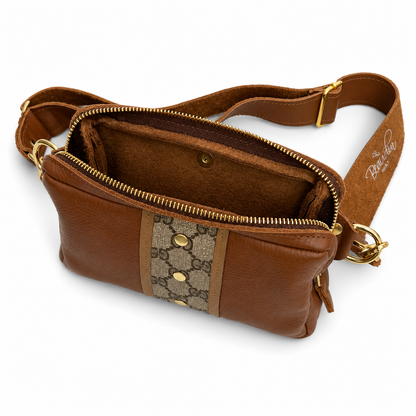 Bella Belt Bag In Sienna Leather | Upcycled GG (Limited Edition)