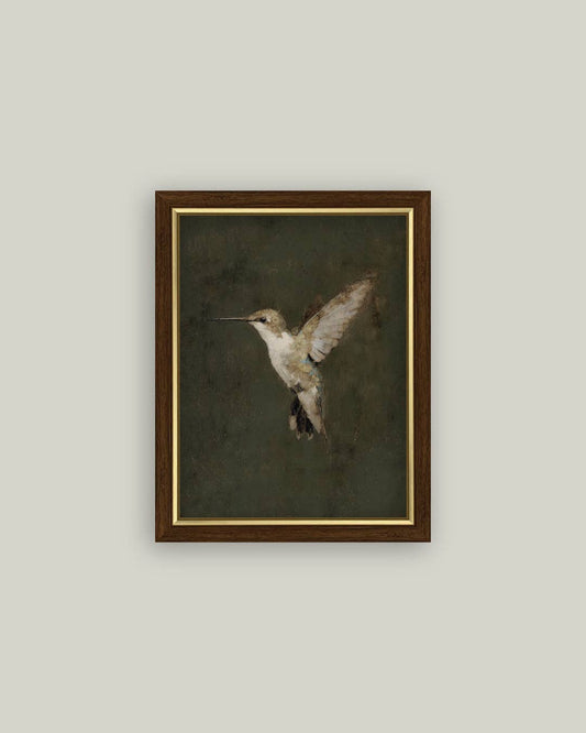 Hummingbird on Green