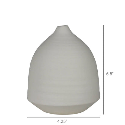 Bisque White Vase- S