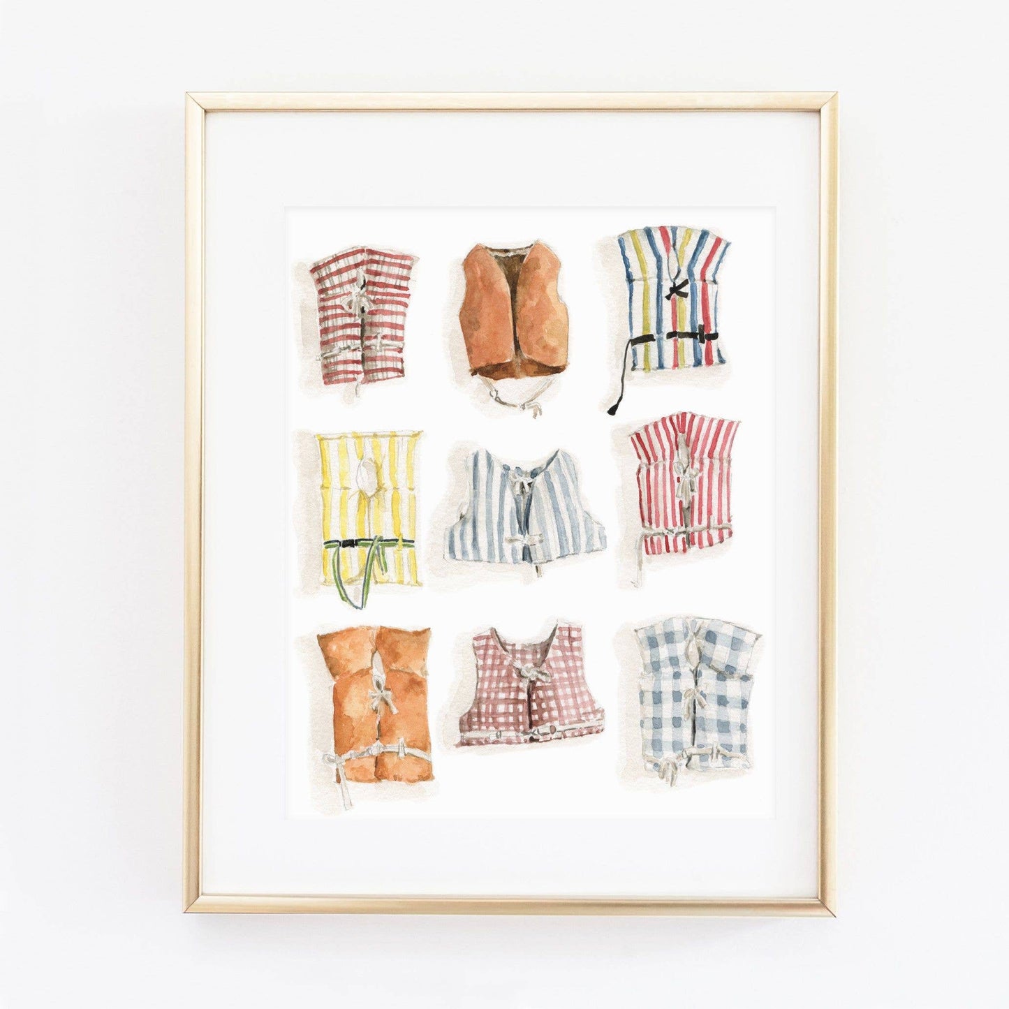 Framed Boat coats art print