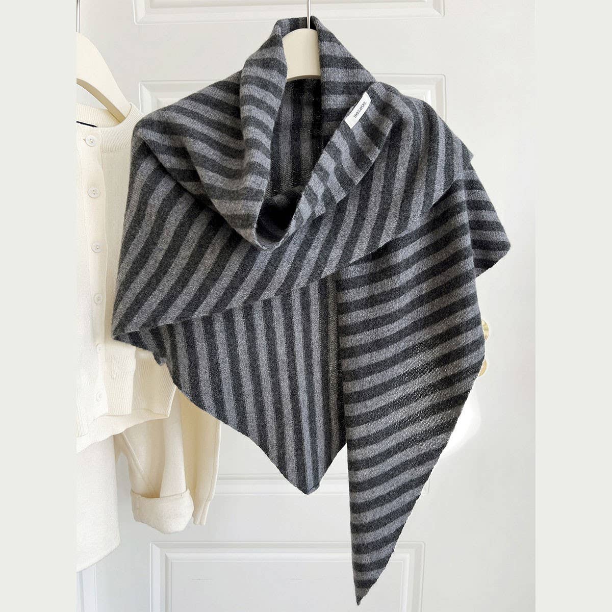 Aussie Wool 100% Large Knit Triangle Shawl