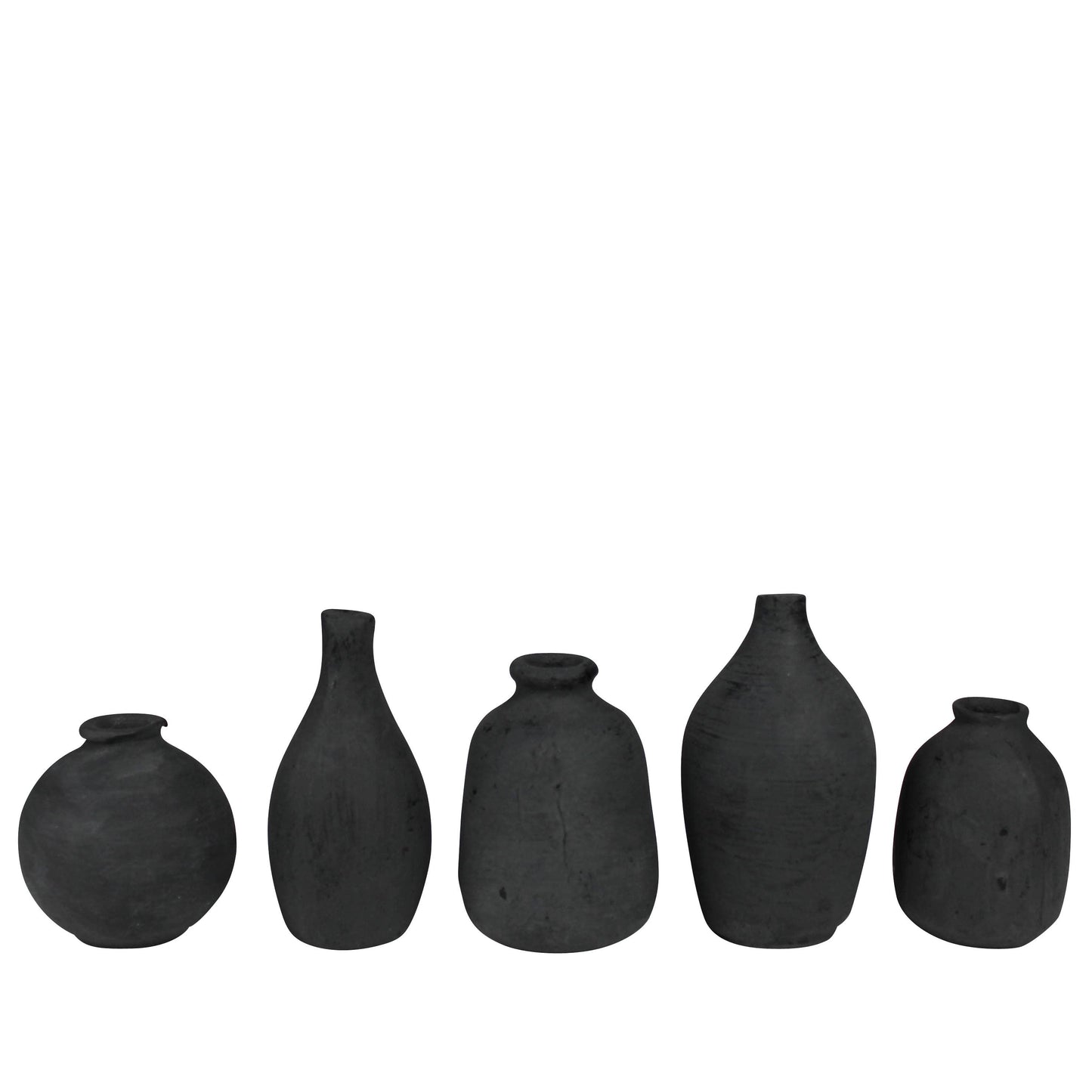 Tiny Terra Cotta Vase - Black