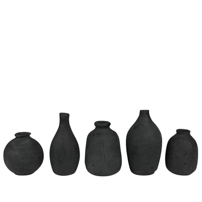 Tiny Terra Cotta Vase - Black