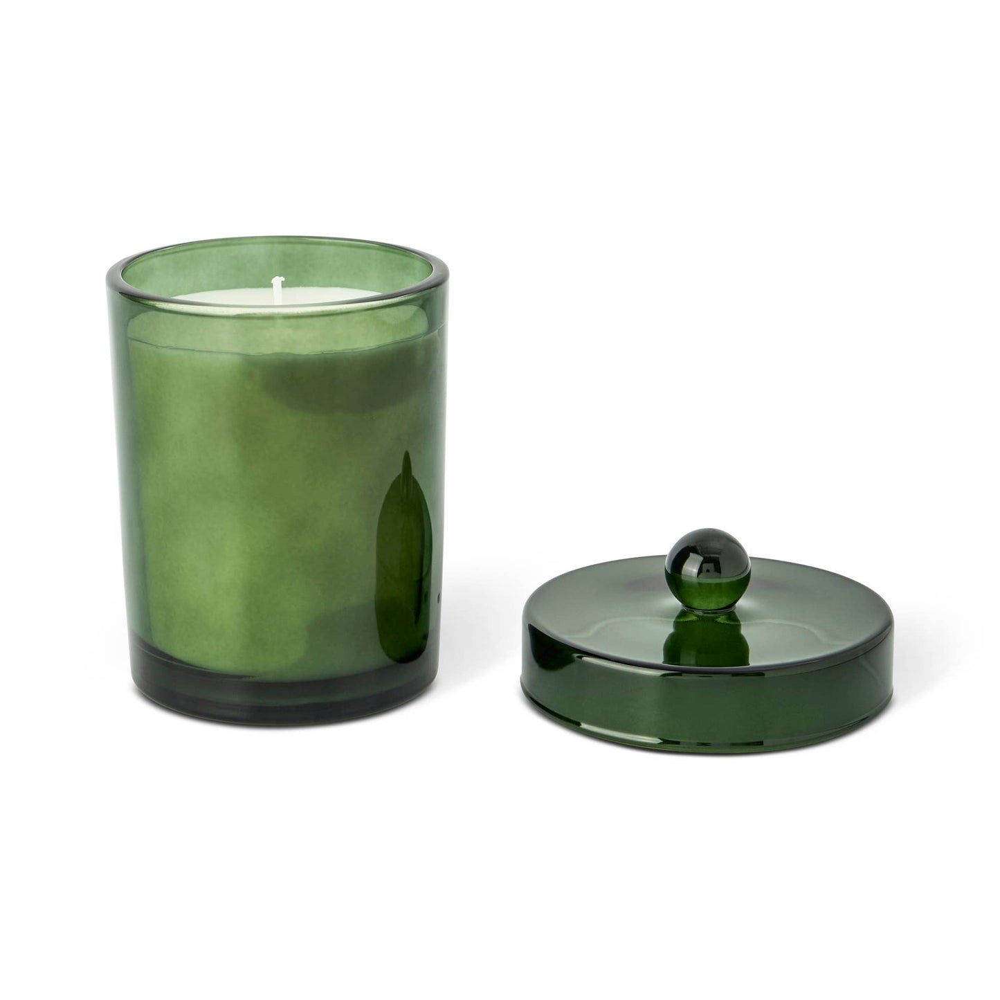 8.47oz Tall Round Scented Glass Candle  - Vetiver Cardamom