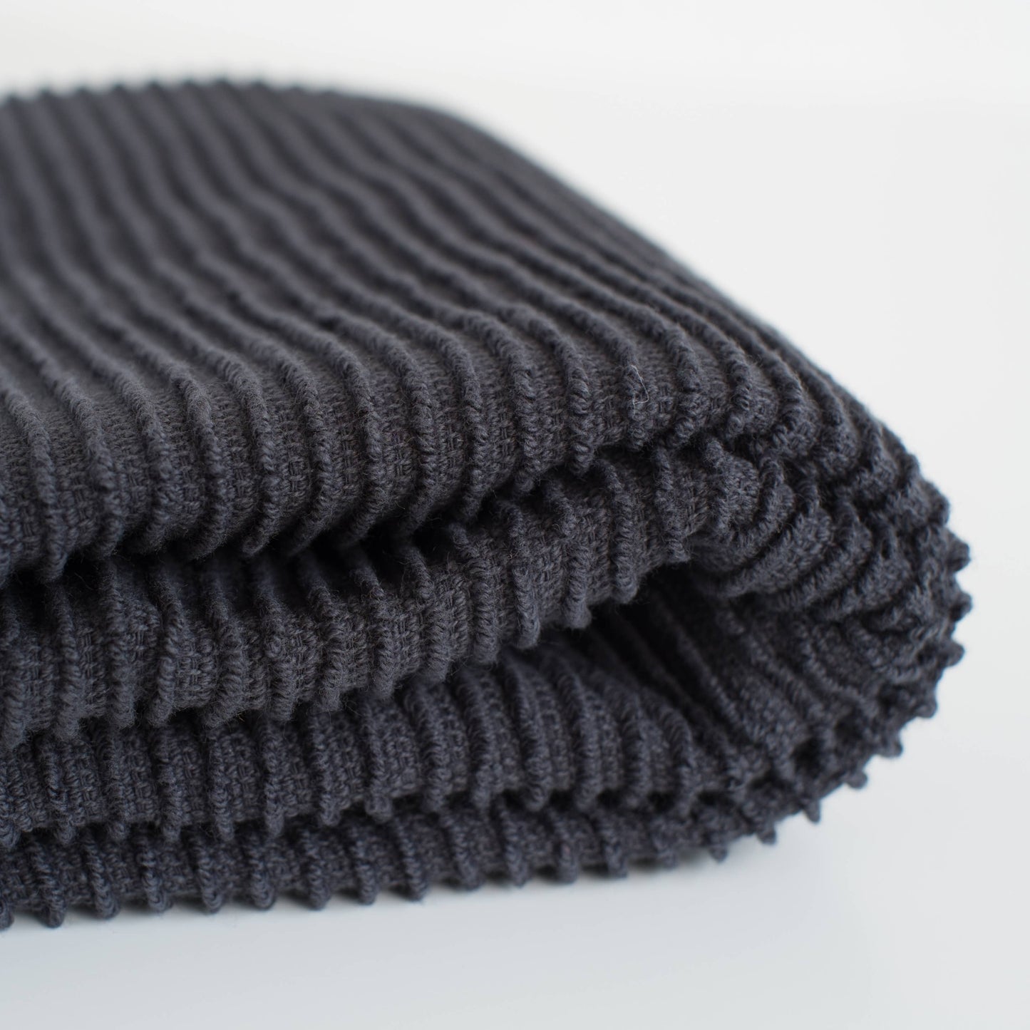Ripple Black Turkish Cotton Dishtowel