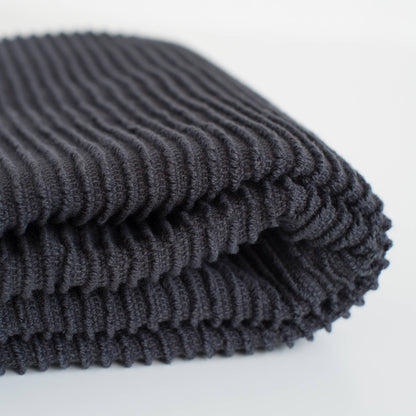 Ripple Black Turkish Cotton Dishtowel