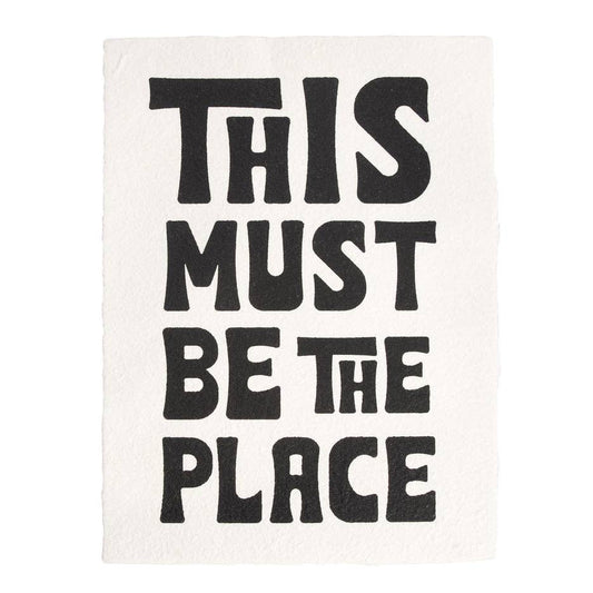 Framed “This Must Be The Place” Handmade Paper Print