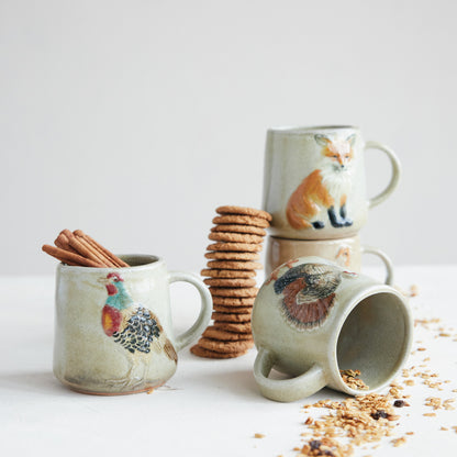 16 oz. Hand-Painted Stoneware Mug