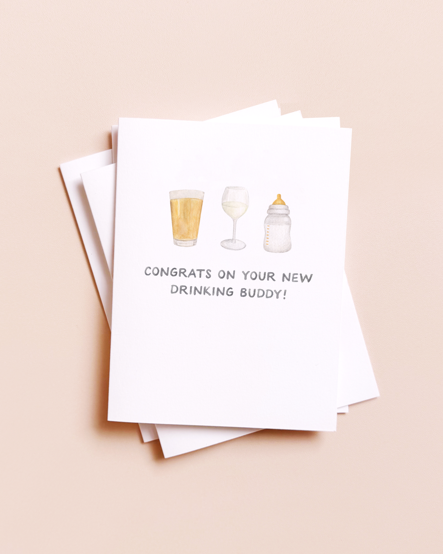 Drinking Buddies — Funny New Baby / New Parents Card