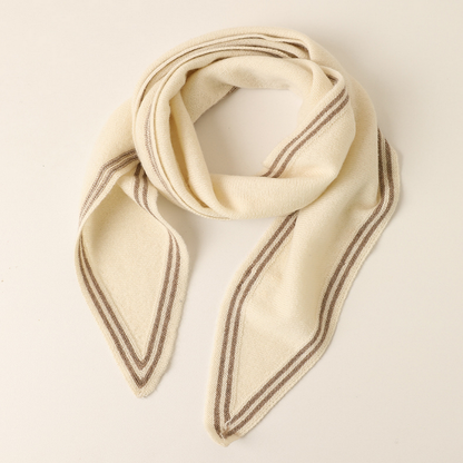 Cashmere Knit Wrap – Soft Triangle Neck Scarf