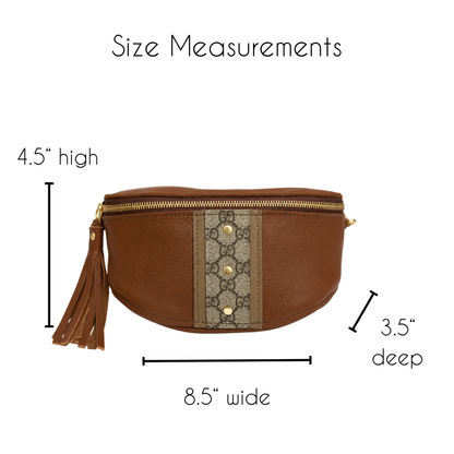Britt Belt Bag In Sienna Leather | Upcycled GG (Limited Edition)