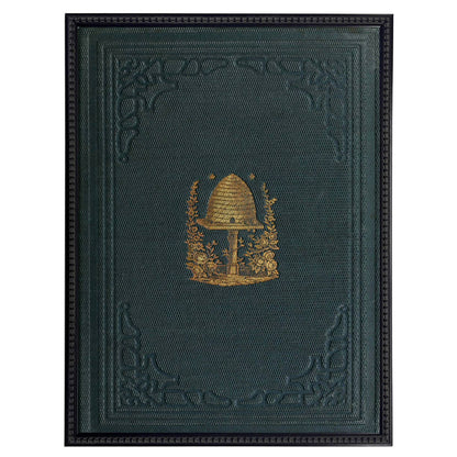 Framed vintage dark green bee keeping book cover II
