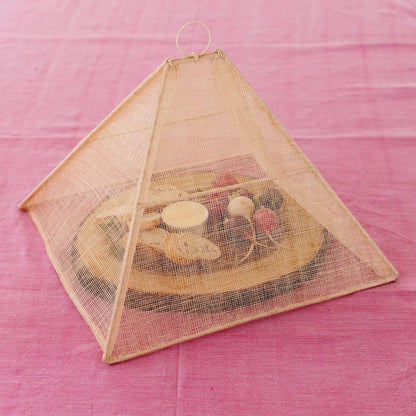 Handmade Collapsible Woven Food Tent | Rose | Small | Indiv