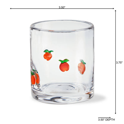 Peach Double Old Fashioned Glass