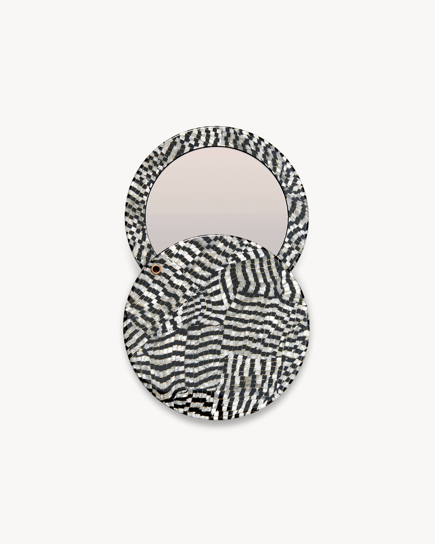 Circle Mirror in Perle Noir